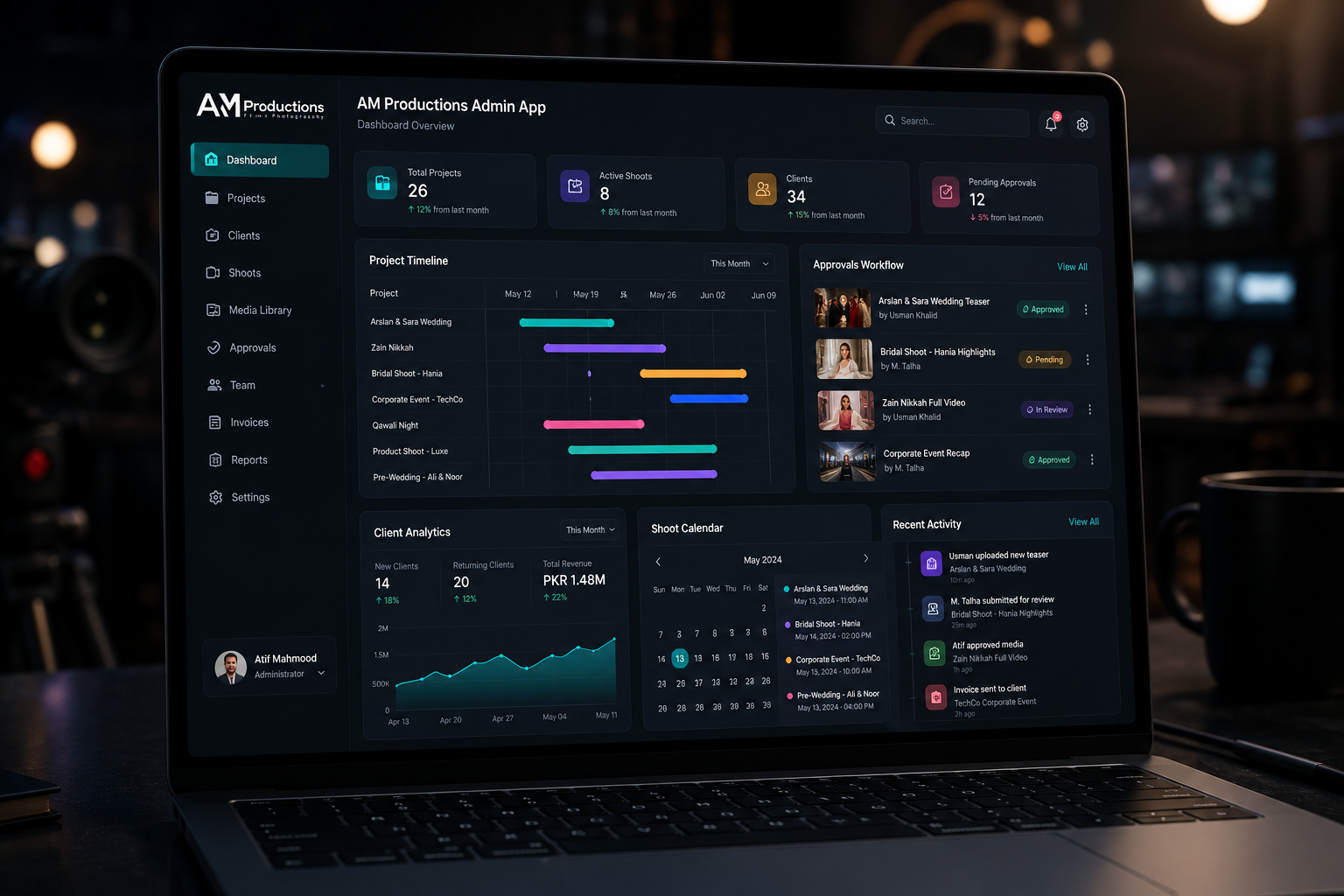 AM Productions Admin App